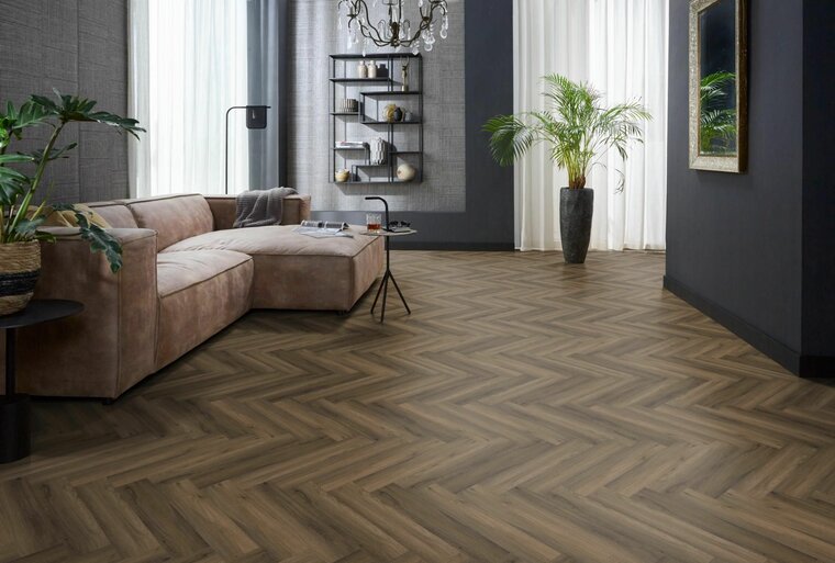 YUP Herringbone dryback warm brown