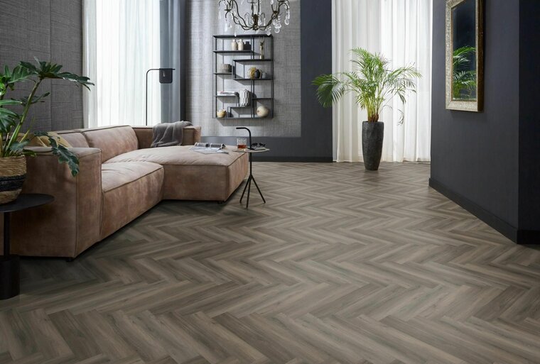 YUP Herringbone dryback dark grey