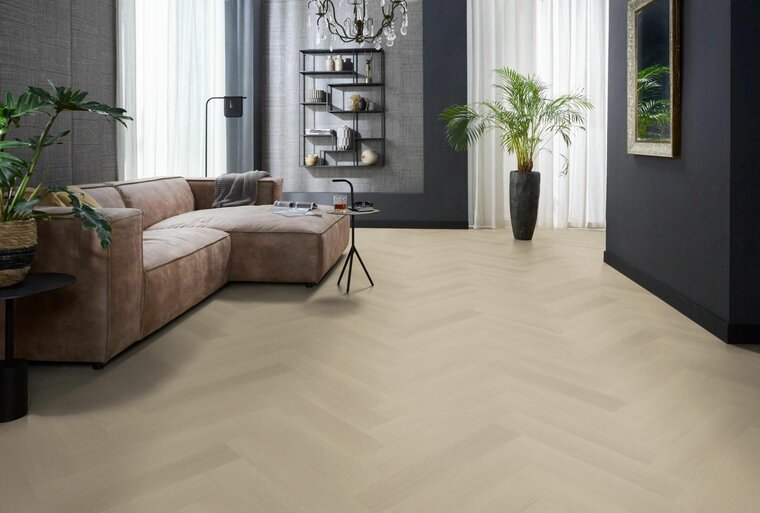 YUP Fulham herringbone dryback beige