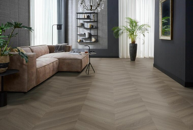 YUP Fulham chevron dryback brown