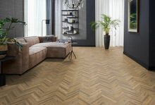 YUP Herringbone dryback dark oak